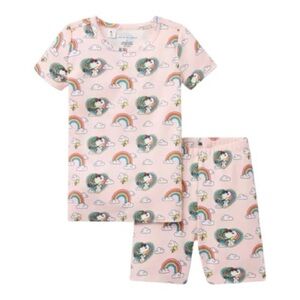 NWT Janie and Jack Peanuts Snoopy Rainbow Pajama Set 6–12M